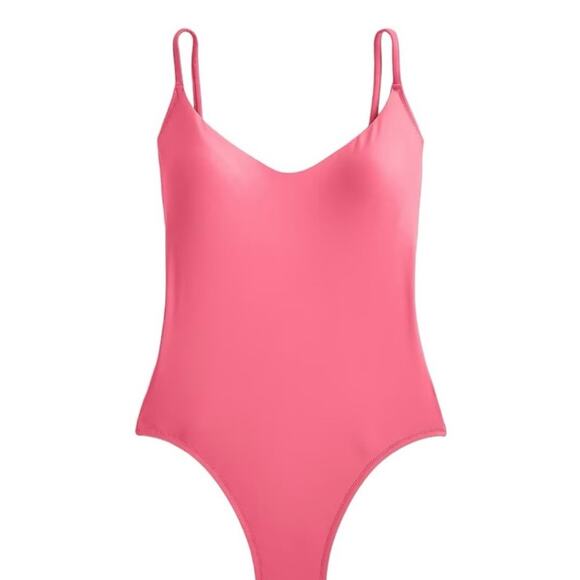 J. Crew Classic Basic One Piece Bathing Suit Pink Size 22 Plus NEW - Picture 1 of 7